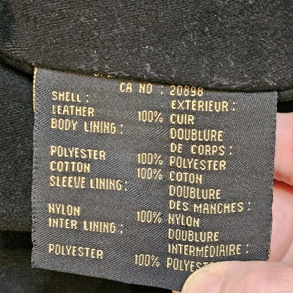 Marc New York Andrew Mark Black Leather Coat XL Zipup Patch Pockets Heavy - Picture 10 of 15